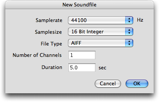 D&eacute;finition du nouveau fichier son