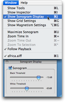 Affichage de la palette