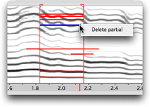 Menu contextuel des segments s&eacute;lectionn&eacute;s