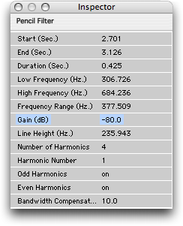 L'inspecteur attach&eacute; au trait de r&eacute;f&eacute;rence (ici, le premier)