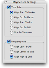 Acc&egrave;s aux r&eacute;glages de magn&eacute;tisme sur le s&eacute;quenceur via le menu "Window"
