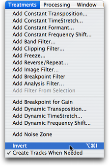 Fonction &ldquo;Invert&rdquo;