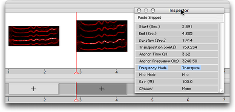 A gauche copie en d&eacute;calage de fr&eacute;quence, &agrave; droite en transposition