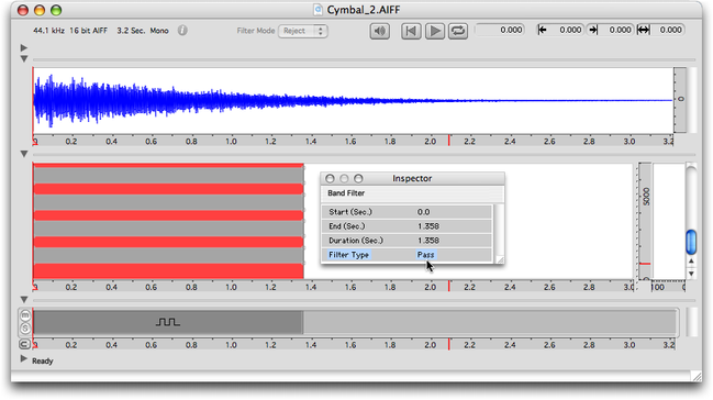 Filtre &agrave; bandes passantes et &eacute;l&eacute;ment de piste