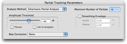 Param&egrave;tres g&eacute;n&eacute;raux pour l'analyse en suivi de partiels