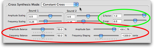 Les param&egrave;tres pour &ldquo;Constant Cross&rdquo;