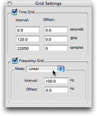 &ldquo;Grid Settings&rdquo; : &ldquo;Frequency Grid&rdquo;