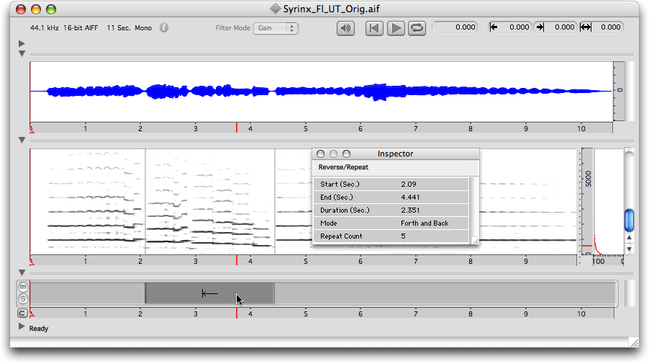 L'&eacute;l&eacute;ment de piste &ldquo;Reverse/Repeat&rdquo;
