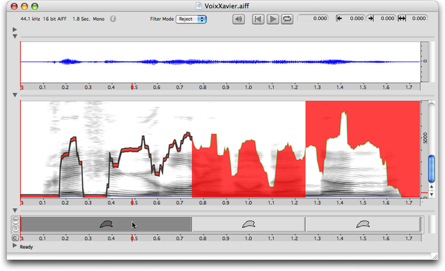Les trois filtres diff&eacute;rents g&eacute;n&eacute;r&eacute;s &agrave; partir du VUF