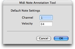 R&eacute;glage de l'outil d'annotation par notes Midi