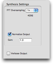&ldquo;Synthesis Settings&rdquo;