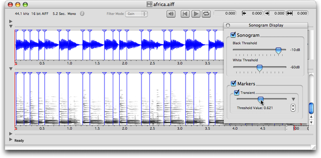 R&eacute;glage du seuil d'affichage des marqueurs