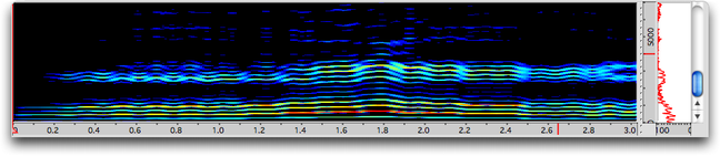 Sonagramme en mode &ldquo;Hot Cold&rdquo; (&eacute;chelle lin&eacute;aire)