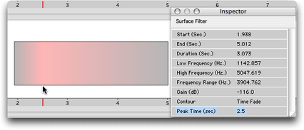 Changement du &ldquo;Peak Time&rdquo; via l'inspecteur